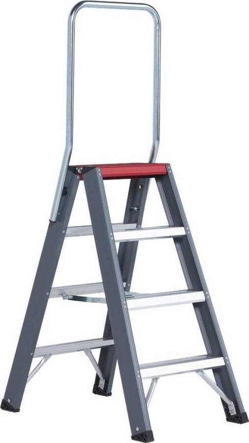 Altrex Falco FDO 4 Dubbele trap Aluminium met coating 2 x 4 treden max. werkhoogte 2.95 m