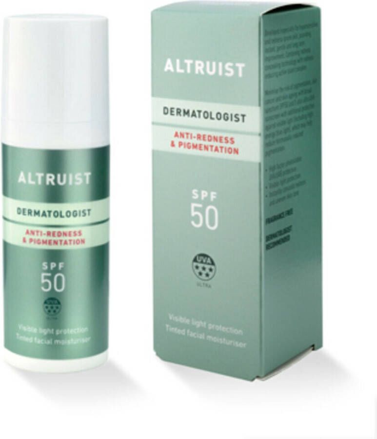 Altruist Zonnebrand Creme Anti-Roodheid en Pigment SPF 50 2x 50 ml Voordeelverpakking