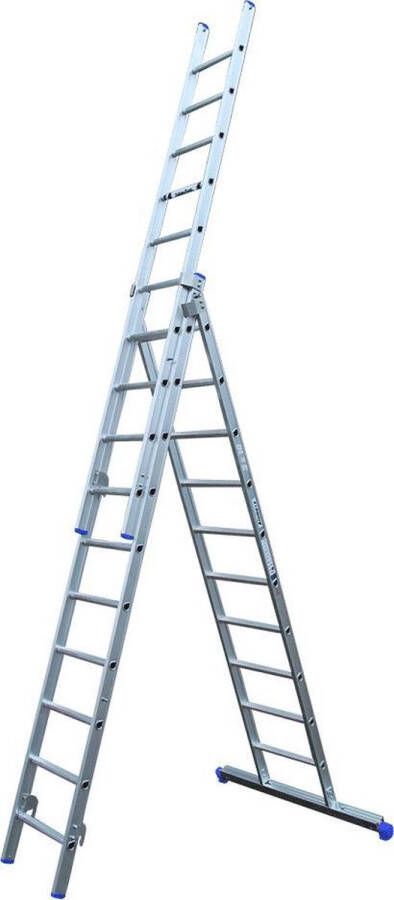 Alumexx ladder 3-delig 3x10 Grijs