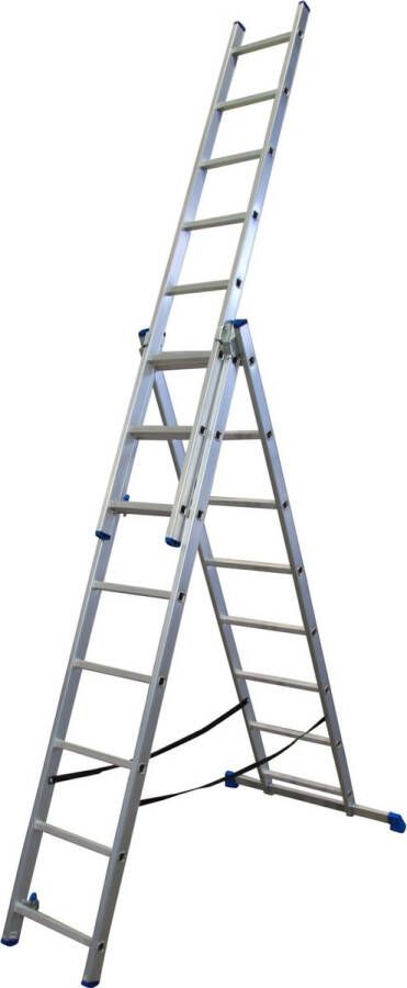 Alumexx Reformladder 3x8 sporten Inclustief stabiliteitsbalk Werkhoogte 5.51m