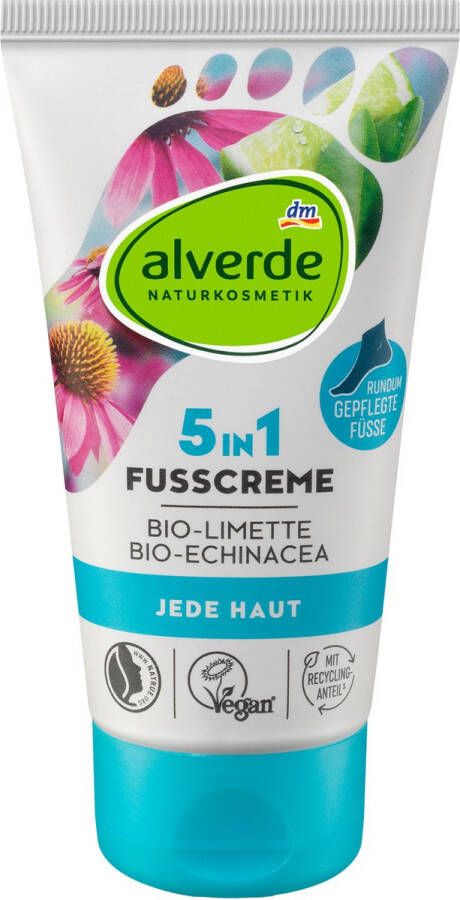 Alverde NATURKOSMETIK 5in1 Voetcrème 75 ml