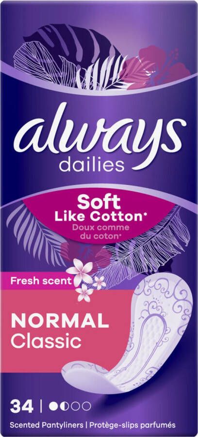 Always 8x Inlegkruisjes DailyFresh Normal 34 stuks