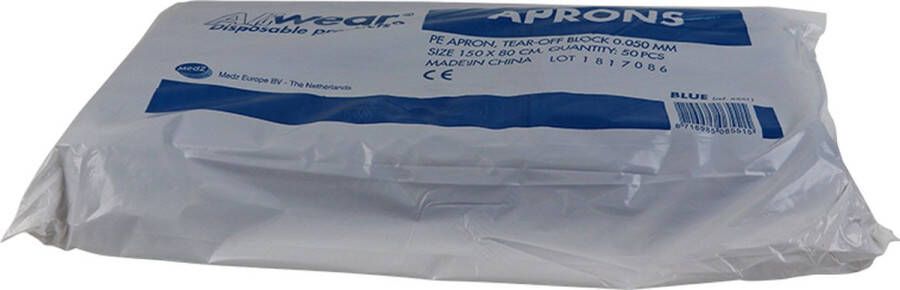 Always Allwear scheurschort 50mµ blauw 80x150cm 6x50st