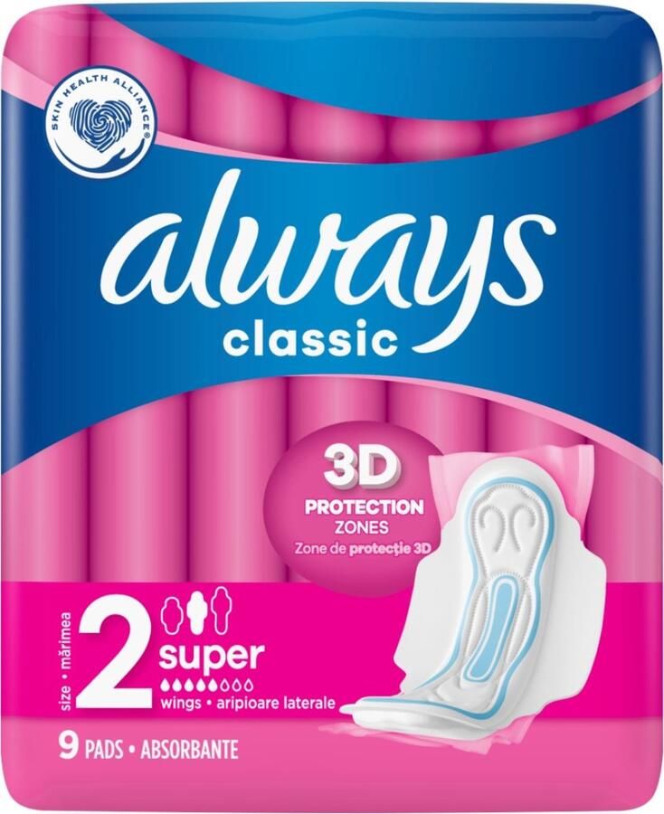 Always Maxi Classic Long Plus Pads 9S
