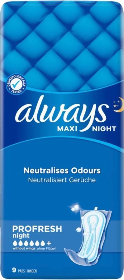 Always Voordeelverpakking 4 X Maxi Night Pads Small 9 stuks
