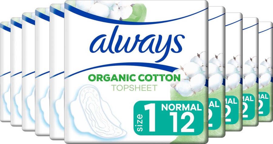 Always Cotton Protection Ultra Normal Voordeelverpakking 10 x 12 Stuks Maandverband Met Vleugels