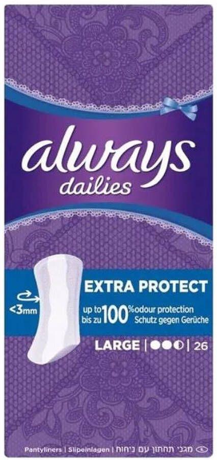 Always Dailies Extra Protect Large 6x26st Voordeelverpakking