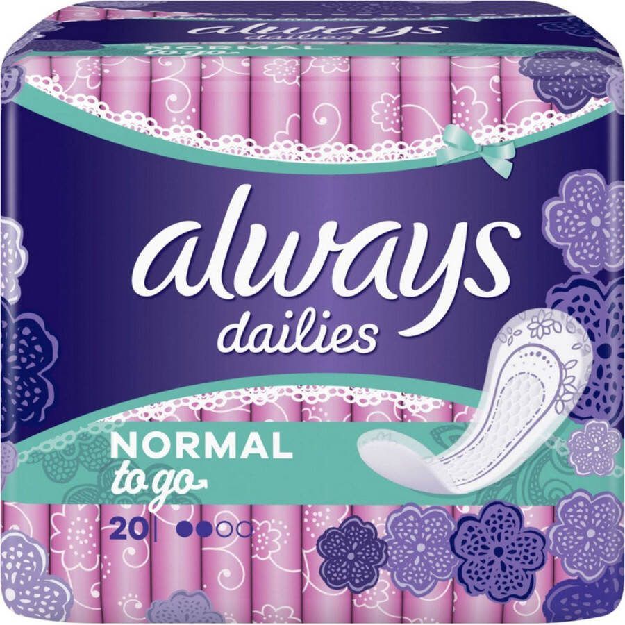 Always Dailies Inlegkruisjes Singles to go 20 stuks