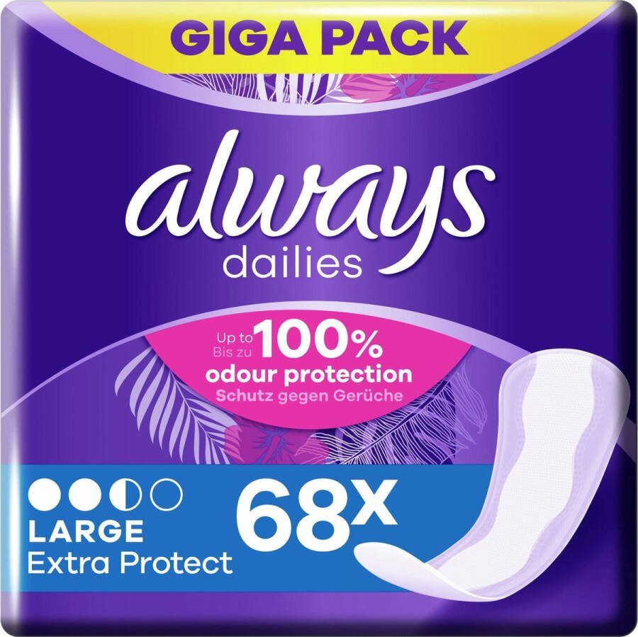 Always Dailies Large Extra Protect Inlegkruisjes 68 stuks