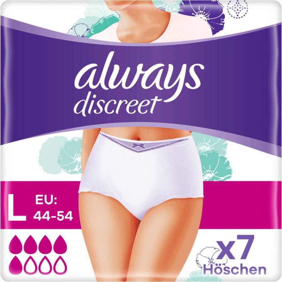 Always Discreet Broekjes voor Urineverlies Maat L 7 stuks