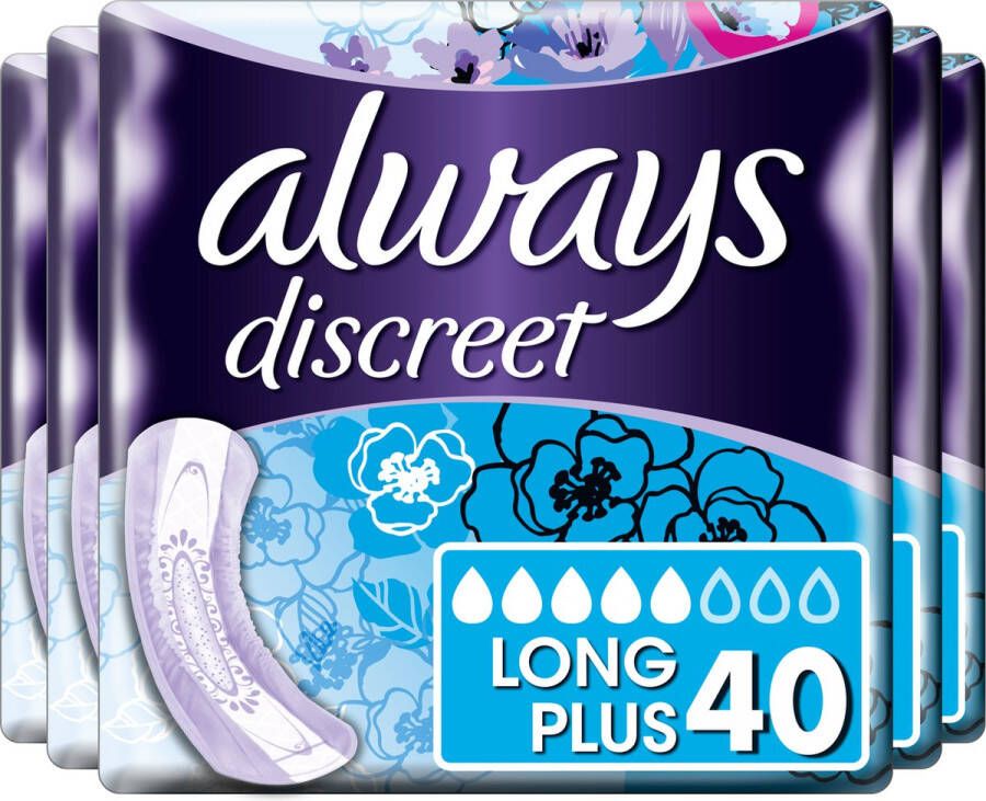 Always Discreet Incontinentieverbanden voor Urineverlies Maat Long Plus 40 Stuks