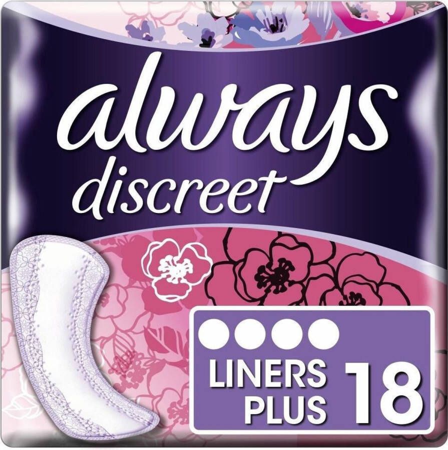 Always Discreet Inlegkruisjes Plus 18 Stuks