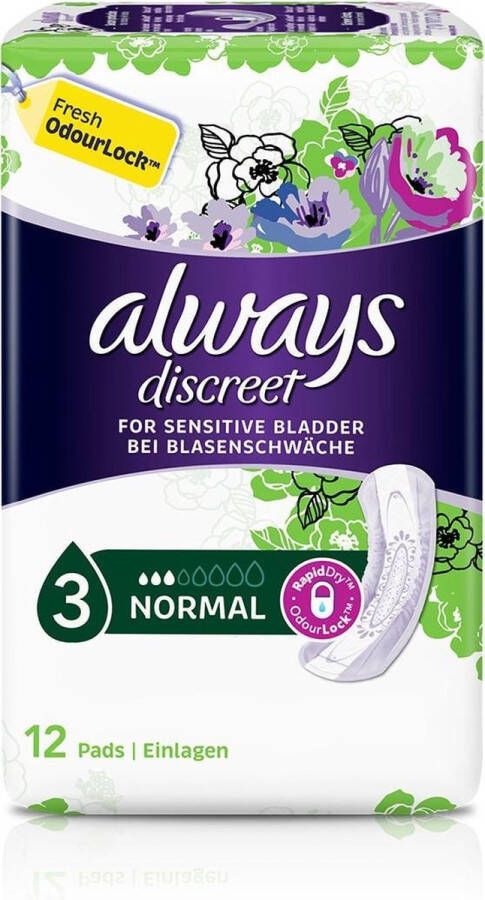 Always Discreet Normal Maandverband 12 stuk(s)