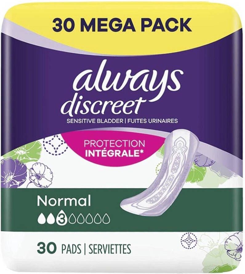 Always Discreet Voor Urineverlies 3 Normal 30 pads