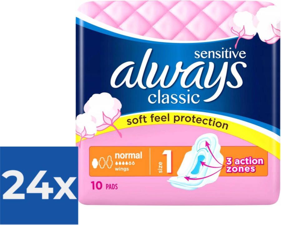 Always maandverband  Classic Normal Sensitive Voordeelverpakking 24 stuks