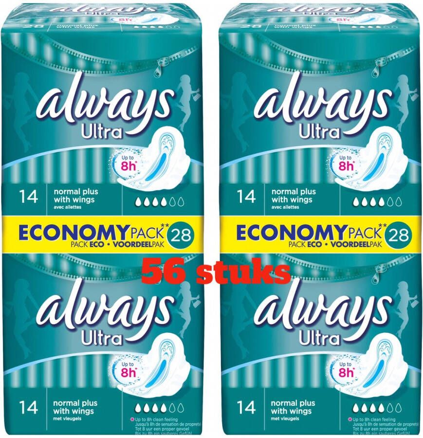 Always Maandverband Ultra Normal Plus 56 stuks