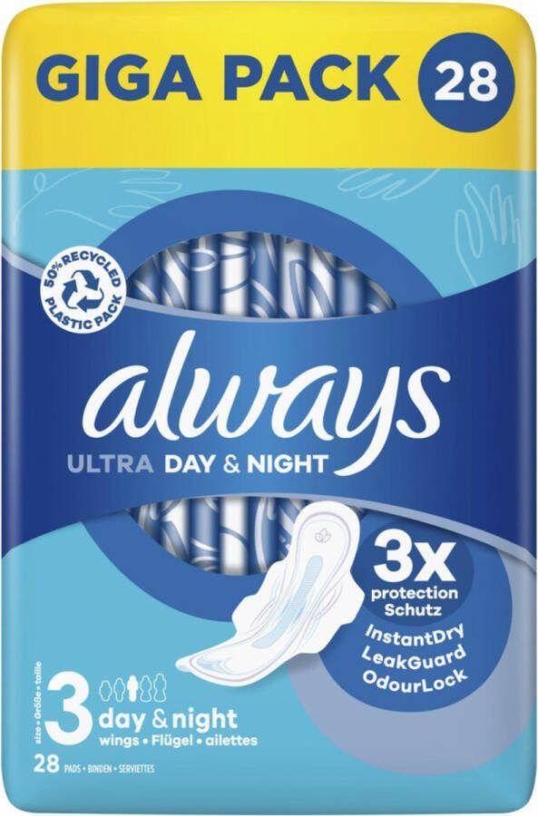 Always Maandverband Ultra Secure Night 28 stuks