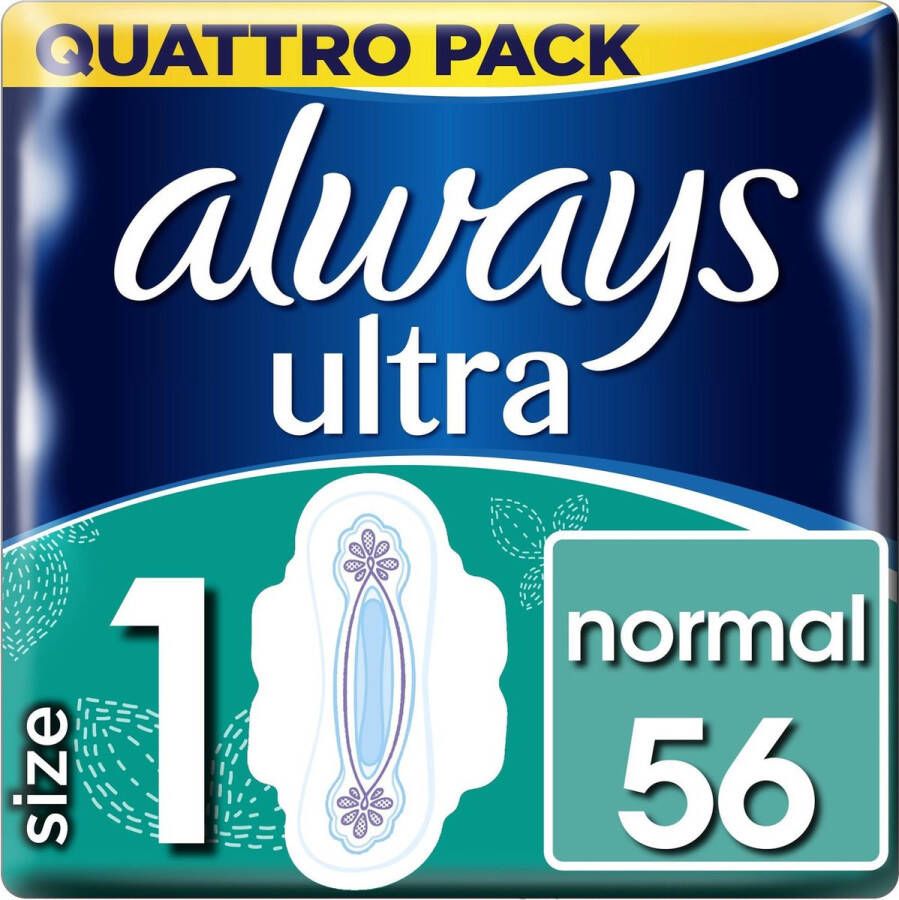 Always Ultra Normal Plus Maandverband 56 Stuks