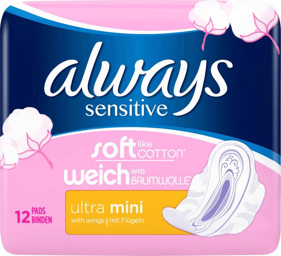 Always Sensitive Ultra Mini Maandverband 12 Stuks