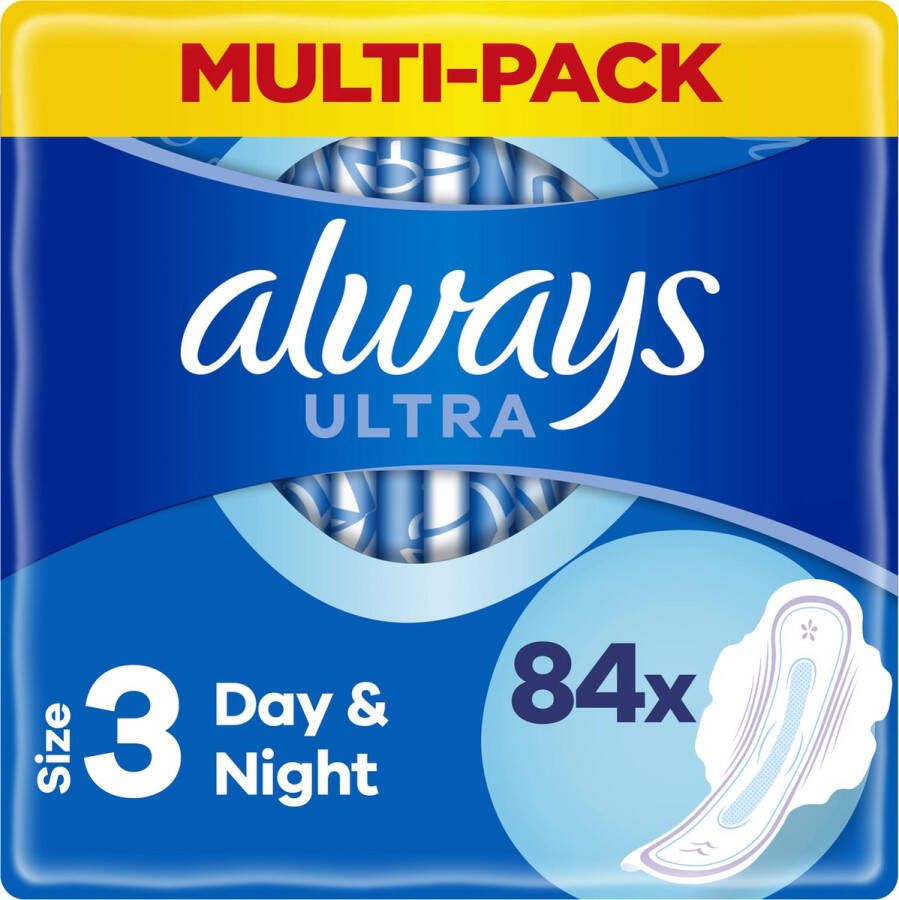 Always Ultra Day & Night Maandverband Met Vleugels Voordeelbox 84 stuks