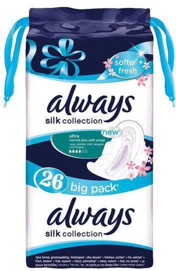 Always Ultra Fresh Normal Plus Maandverband Voordeelverpakking 26 Stuks