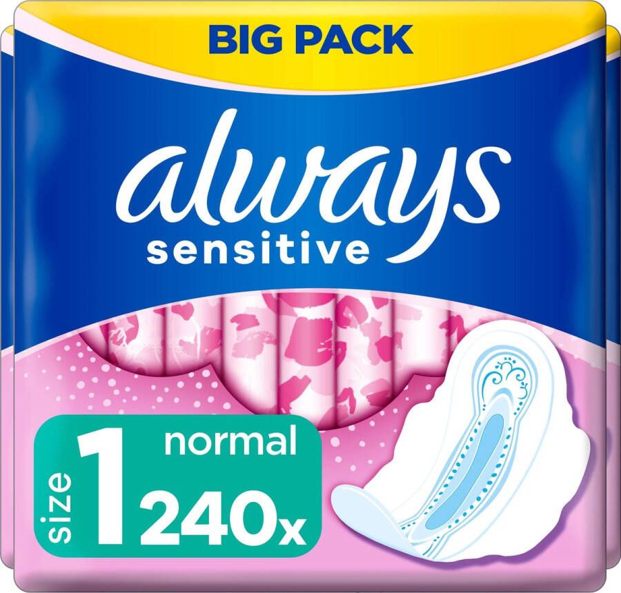 Always Ultra Sensitive Normal Voordeelverpakking 10 x 24 Stuks Maandverband Met Vleugels