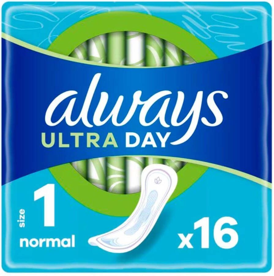 Always Ultra Voordeelverpakking van 2 x Day Maandverband 16 stuks Normal