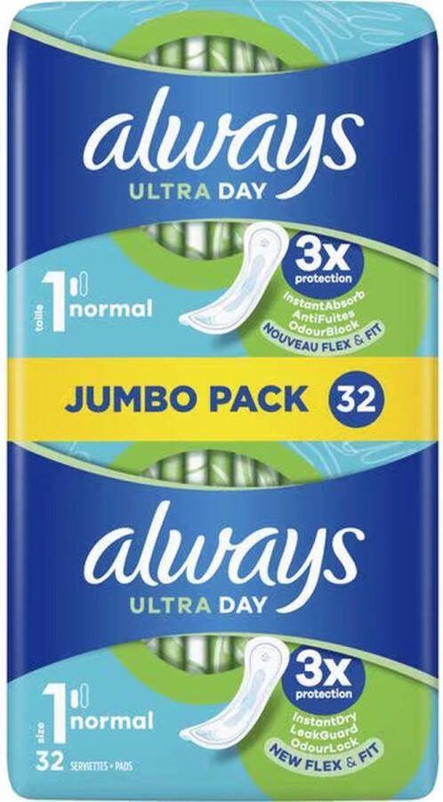 Always x6 Ultra Maandverband Normal 32 Stuks