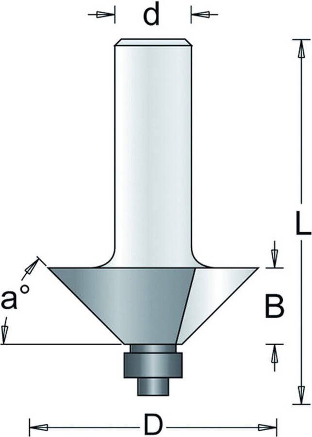 Amaxx HM Kantenfrees 25° met Onderlager d=6 617-6