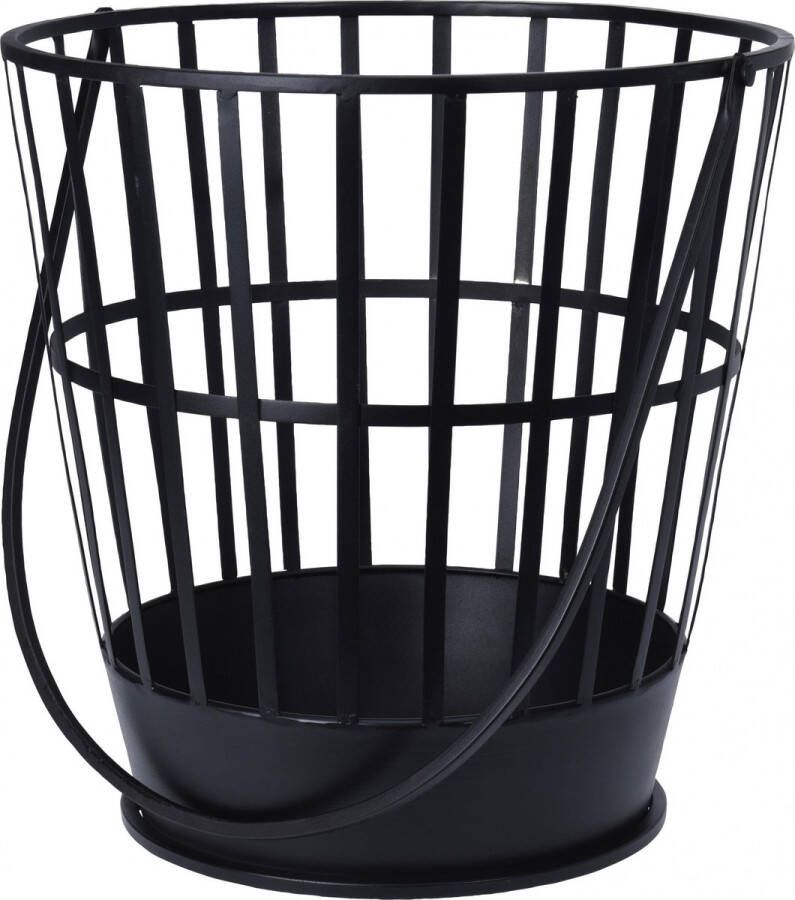 Ambiance Metalen Vuurkorf Met Hengsel | Ø38 Cm | Zwart
