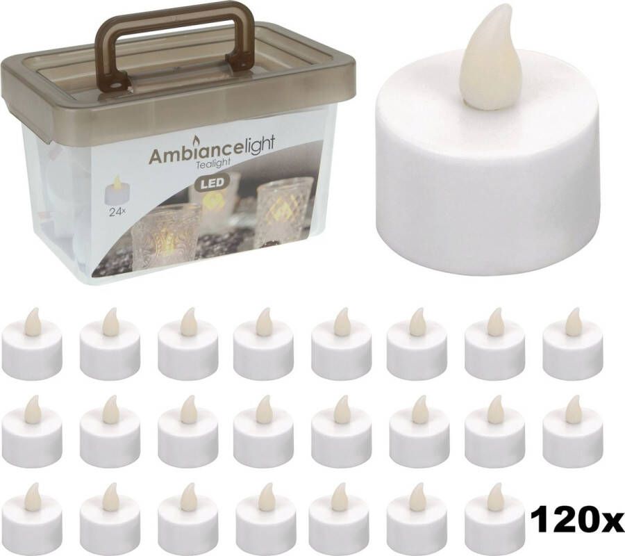Ambiance Set Theelichtjes LED XXL SET met 120 Stuks INCLUSIEF Batterijen