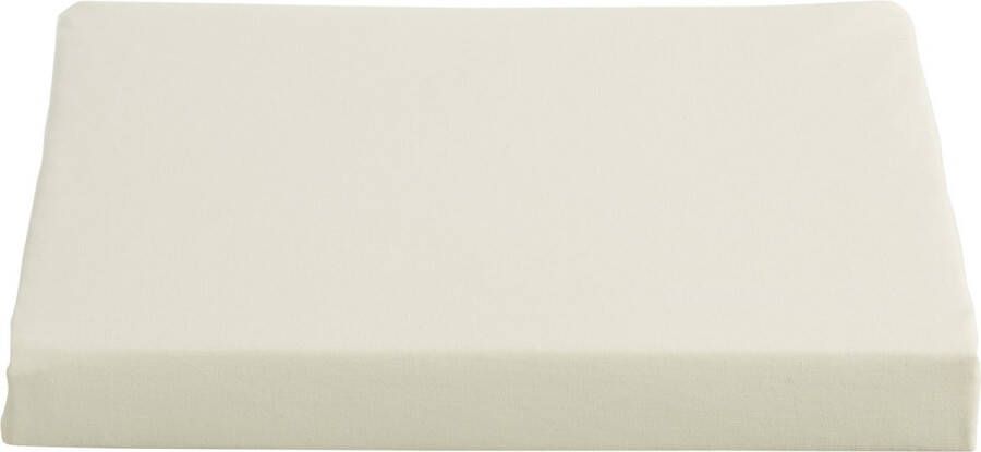 Ambiante Cotton Uni Topdek splittopper hoeslaken Off-white 100% katoen Topdek Splittopper Hoeslaken 160x200