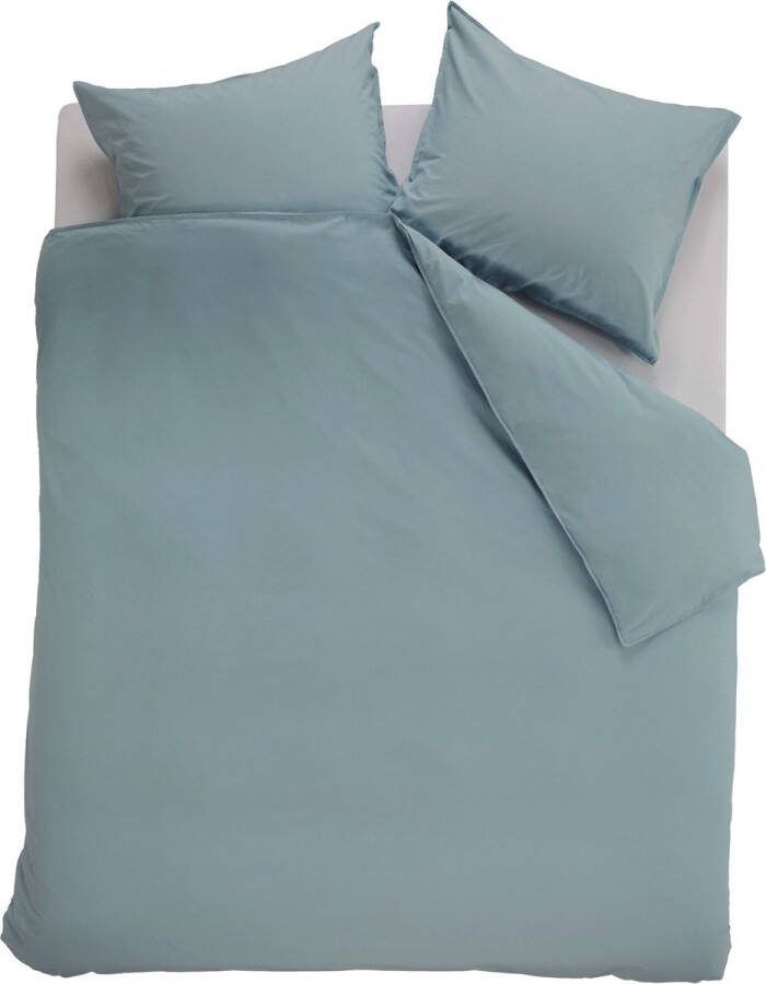Ambiante Cotton Uni dekbedovertrek Eenpersoons 140x200 220 Blauw - Foto 2