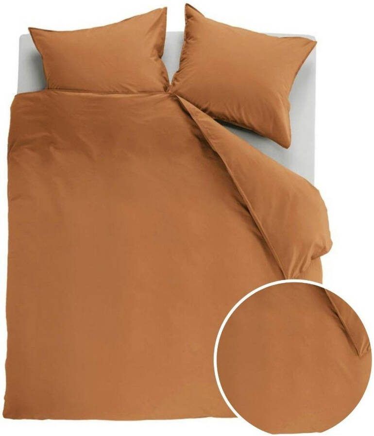 Ambiante Cotton Uni Dekbedovertrek Tweepersoons 200x200 220 cm Oranje