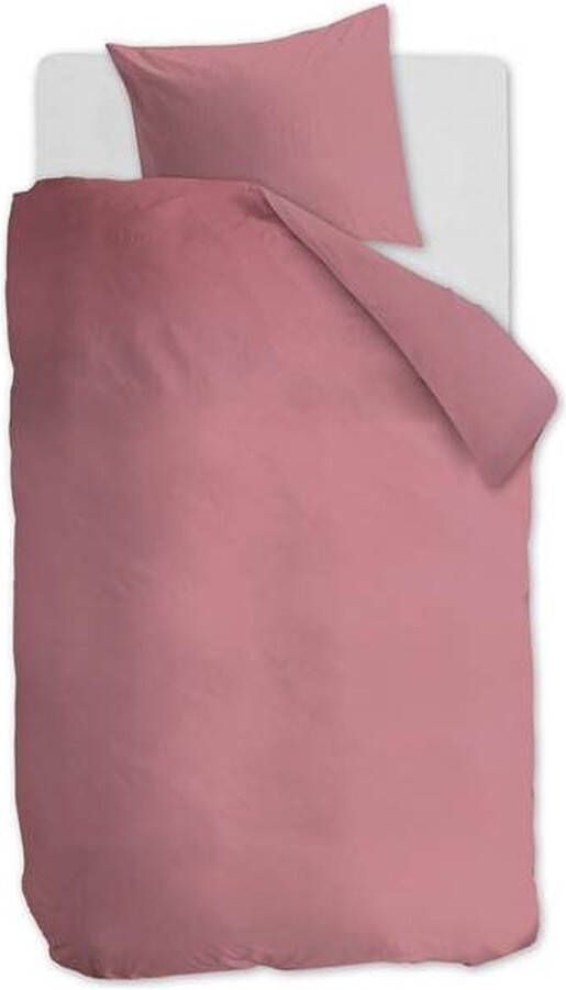 Ambiante Cotton Uni Dekbedovertrek Eenpersoons 140x200 220 cm Roze