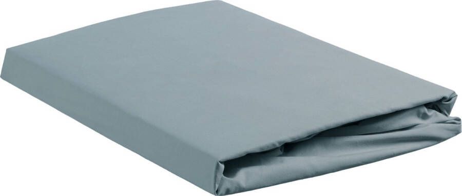 Ambiante Cotton Uni Hoeslaken Lits-jumeaux 180x210 220 cm Blue
