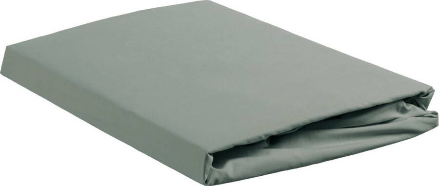 Ambiante Cotton Uni hoeslaken 100% katoen Lits-jumeaux (200x210 220 cm) Green