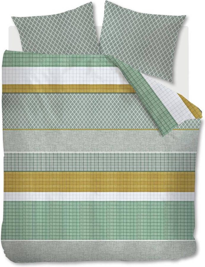 Ambiante Helge Dekbedovertrek Extra breed Katoen satijn 260x220 cm Groen