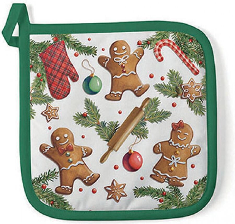 Ambiente pannenlap gingerbread cookies gemberkoekjes kerst winter katoen