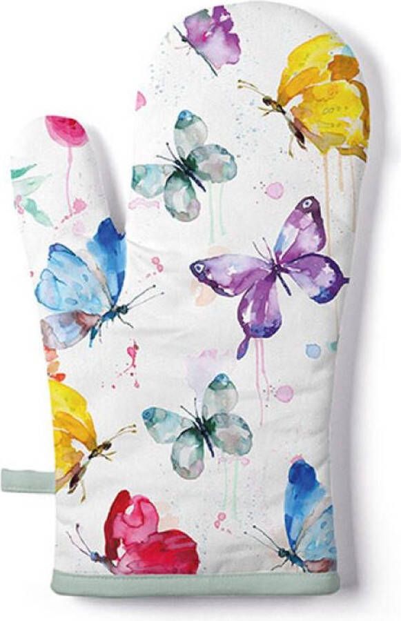 Ambiente Ovenwant Butterfly Collection White Vlinders