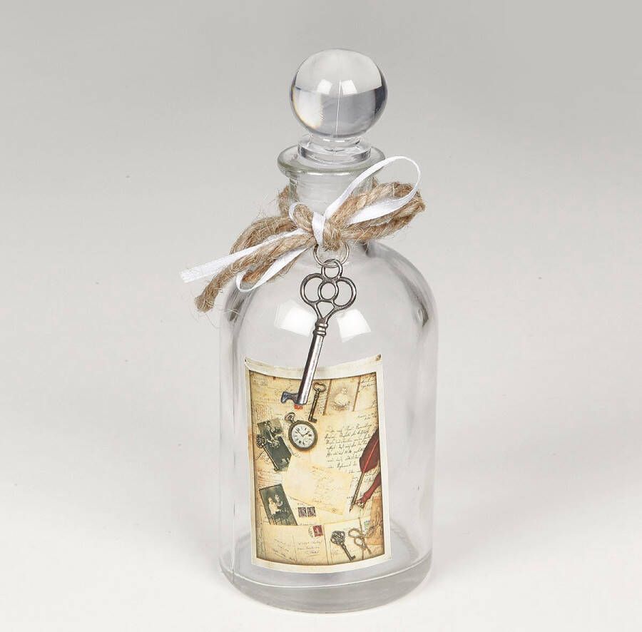 Ambiente Haus Parfumflesje Handgemaakt Glas Decoratie Sierflessen Glazen fles Decoratieve fles