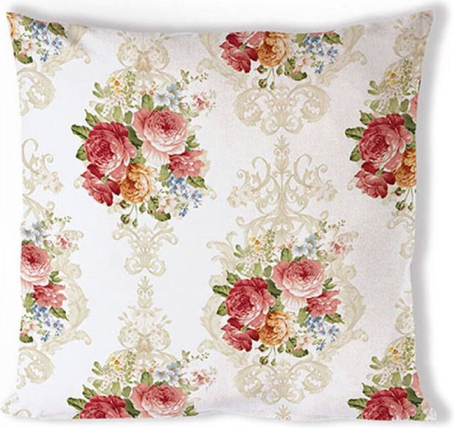 Ambiente Kussenhoes exclusief binnenkussen Rozen Gobelin 40 x 40 Serie Sara Cream