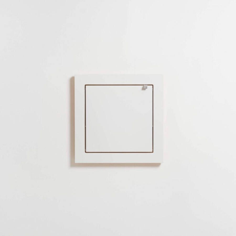 AMBIVALENZ Fläpps Wandrek berkenmultiplex door & door geverfd HPL wit gesloten oppervlak: 40 x 40 cm