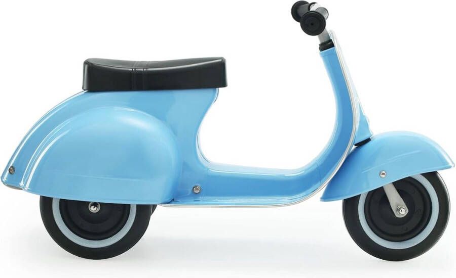 Ambosstoys Loopscooter Vespa retro Loopfiets 3 wielen Loopauto Loopmotor jongen en meisje Blauw 1-5 jr