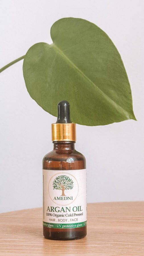 Amedni Argan olie 30 ML hydraterend verzorgend en voedend haarolie travelsize