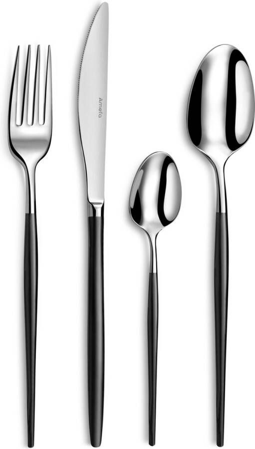 Amefa Soprano 16-delige bestekset voor 4 personen Zwart
