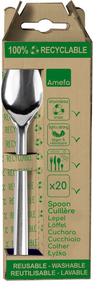 Amefa Leaves Wegwerp Tafelvorken 20 Stuks duurzaam alternatief voor wegwerpbestek