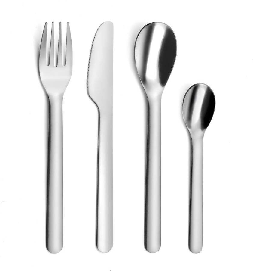 Amefa Mobil to go set vork mes lepel reis bestekset compact