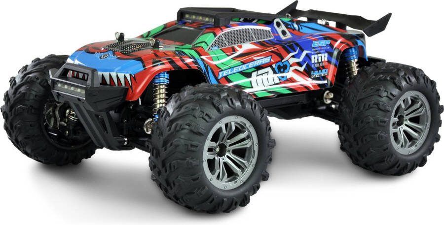 Amewi Teleoceras Stunt Brushed 1:12 RC auto Elektro Monstertruck 4WD RTR 2 4 GHz Incl. accu en lader Met lichteffect