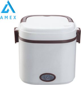 Amex Rijstkoker Klein-Rijstkoker met Stomer- Mini Rijstkoker-Warmhoudfunctie-0 6 L